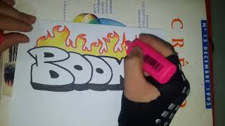 how to draw bubble letters  easy graffiti stepbystep guide [upl. by Yam]