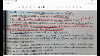 Similarities between lanthanoids and actinoids [upl. by Kcirdneh742]