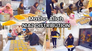 ADEENAS FIRST NIAZ DISTRIBUTION AT HER INLAWS 🥰 MUHARRAM KI NIAZ DISTRIBUTION IN UK 🇬🇧 [upl. by Ientruoc]