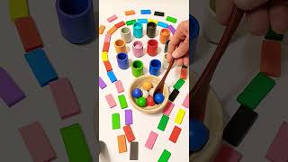 Color Sorting Wooden Balls Asmr Toys video shorts [upl. by Fidellia898]