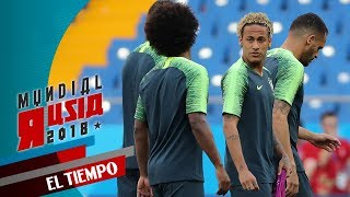 Entrenamiento de la selección de Brazil previo al encuentro con Suiza  EL TIEMPO  RUSIA18 [upl. by Orodoet]