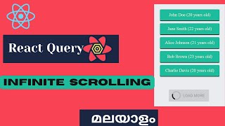 React Query  Infinite Scrolling  MALAYALAM [upl. by Sirtaeb]