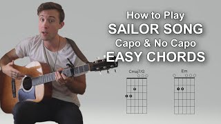 How to Play SAILOR SONG by Gigi Perez on Guitar  CAPO amp NO CAPOEASY CHORDSPLAYTHROUGH [upl. by Ydnal]