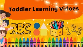 Preschool Learning Videos For 3 Years  Kindergarten Homeschool Edu Videos  Toddlers Learning Video [upl. by Eneryt77]