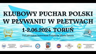 2 Runda Klubowego Pucharu Polski w pływaniu w płetwach 12 czerwca 2024 Toruń  Zaproszenie [upl. by Mrots]