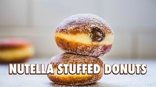 Nutella Stuffed Donuts Bomboloni [upl. by Halda529]