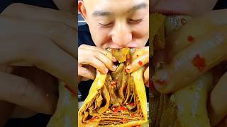 Which part of a cow is a beef omasum mukbang asmr eatingchallenge viral [upl. by Enelez]