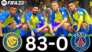 FIFA 23  MESSI RONALDO NEYMAR MBAPPE ALL STARS  AL NASSR VS PSG  PS5 4K [upl. by Biel]