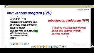 intravenous urogram IVU and about IVP [upl. by Phia708]