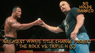 GREATEST WWE TITLE CHANGES  WWF BACKLASH 2000  THE ROCK VS TRIPLE H [upl. by Nibram]