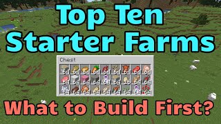 10 Starter Farms Minecraft Java [upl. by Ida]