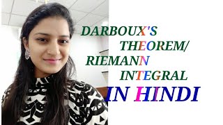 DARBOUXS THEOREM RIEMANN INTEGRAL REAL ANALYSIS [upl. by Parsifal]