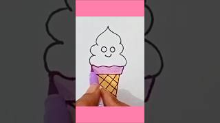 Cute cone ice cream drawing for kids and toddlers ytshorts shorts drawing4kids [upl. by Morgana]