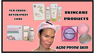 TCA CROSS AFTERCARE  POSTCARE What skincare products I am using [upl. by Clevey]