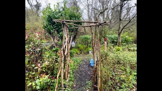 Bealtaine Cottage  How To Build A Rustic Garden Arch For FreeWell Almost [upl. by Odella]