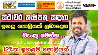 Fixed Deposit Interest Rates in Sri Lanka I Best Bank Fixed Deposit Interest Rates [upl. by Attaymik789]