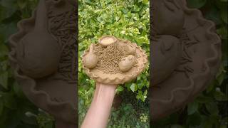 বাঙালির বিরিয়ানির থালি❤️diy pottery craft art trending [upl. by Mancino]