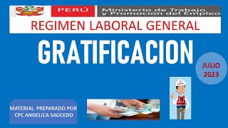 GRATIFICACION PARA TRABAJADORES DEL REGIMEN LABORAL GENERAL  CASOS PRACTICOS [upl. by Eener374]