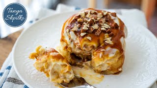 Шикарные Булочки с Корицей Карамелью и Пеканом как в Пекарне CINNABON  Tanya Shpilko [upl. by Ellessig696]