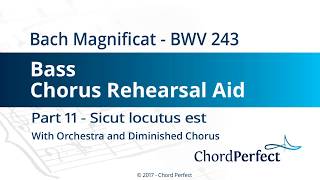 Bachs Magnificat Part 11  Sicut locutus est  Bass Chorus Rehearsal Aid [upl. by Pedrotti]