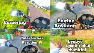 Cornering and engine Breaking control and safe ride Bajaj discover 135🏍️👍 [upl. by Gabriello]