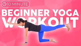 10 minute Yoga for Beginners  Beginner Yoga Workout for Strength amp Weight Loss [upl. by Ajram788]