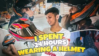 I SPENT 24 HOURS WEARING A HELMET [upl. by Ahen]