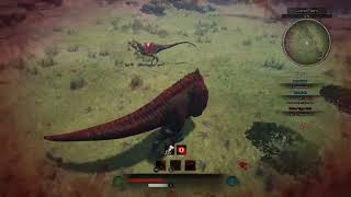 Acrocanthosaurus vs 2 Daspletosaurus  path of titans [upl. by Rednas985]