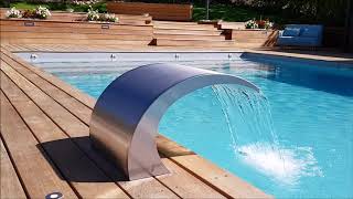 Lame deau en inox pour piscine en fonctionnement [upl. by Olshausen]