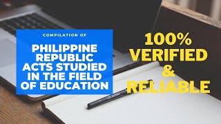 LET Reviewer Philippine Republic Acts General Education Professional Education [upl. by Imit]