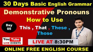 Demonstrative Pronouns this that these those Kashi Sir KKOnlineclass280 [upl. by Attelrac115]