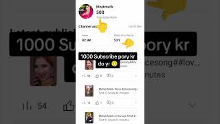 1000 subscribe PoraY krwa do [upl. by Ateiluj]