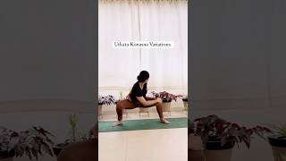 Utkata Konasana variations yogawithshailly utkatasana squat hipopener hipworkout yogaforhips [upl. by Anertac125]