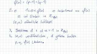 Mathematik für Informatik Studenten 59  RSA  Wie geht das [upl. by Christel]