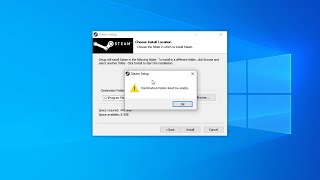 Fix Steam Setup  Destination Folder Must Be Empty  Steam Error [upl. by Risteau]