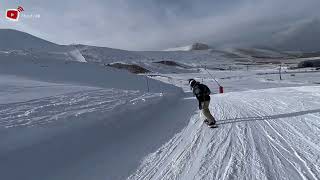 Erciyes kayak Merkezi’nde Önder abi snowboardla tekirden Hisarcıya geçiyor [upl. by Shaff]