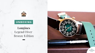 Unboxing Longines Legend Diver Bronze Edition [upl. by Rome363]