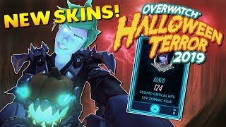 Widowmaker on Junkensteins Revenge AND NEW SKINS  Overwatch Halloween Terror 2019 [upl. by Dukie]