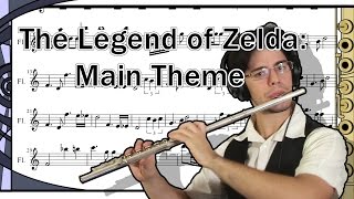 Lets Play quotThe Legend Of Zelda  Title Themequot on flute with sheet music [upl. by Eneli]