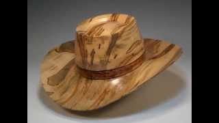 Woodturning  Making a Wood Cowboy Hat [upl. by Gasper216]