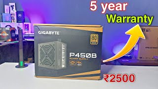 Gigabyte P450B power supply  Bronze 80 plus SMPS Unboxing amp Review  best power supply for pc 2023 [upl. by Tapes993]