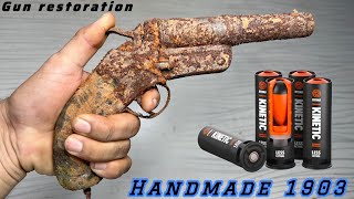 Gun restoration Old gun restoration Handmade 1903 most antique Handmade 12 gauge gun restoration [upl. by Yirinec751]