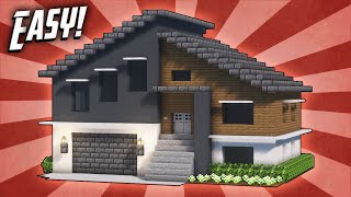 Minecraft How To Build A Modern Suburban House Tutorial 9 [upl. by Reffinnej884]