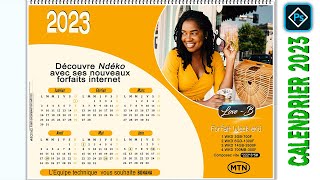 Tuto BOY Comment faire un calendrier 2023 sur Photoshop [upl. by Alves35]