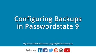 Configuring Backups in Passwordstate 9  Domain Account with Network Share [upl. by Sarat]