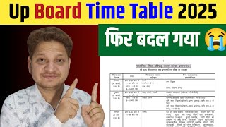 Up board time table 2025  Class12th time table up board exam 2025  Big update up board [upl. by Belayneh203]