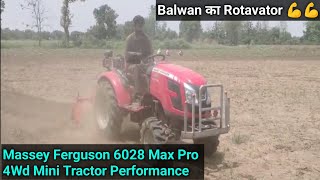 Massey 6028 Maxpro 4Wd Rotavator Agriculture Land Preparation [upl. by Anaibib747]