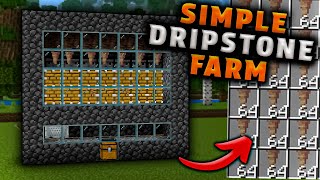 Easy 120 DripStone Farm for Minecraft Bedrock Automatic [upl. by Yard]