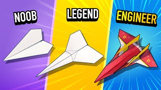 How to Make the BEST Paper Airplane at Each Level — Easy Intermediate Advanced [upl. by Dillie786]