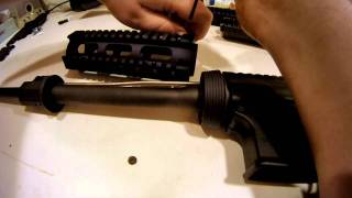 M4 AR15 forearm and grip installation quad rail [upl. by Ozzy]